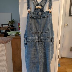 Madewell Cutoff Denim Overall Dress